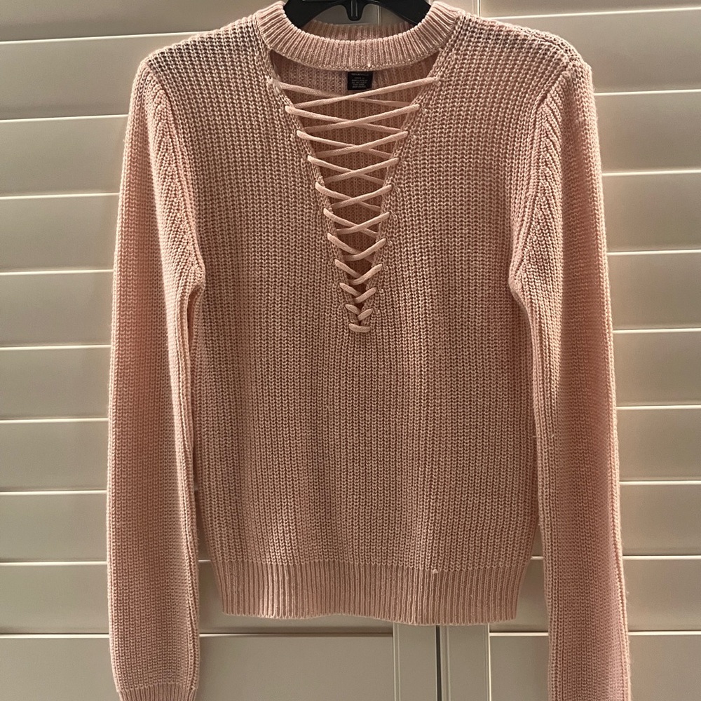 Poof! New York Soft Pink Knit Top